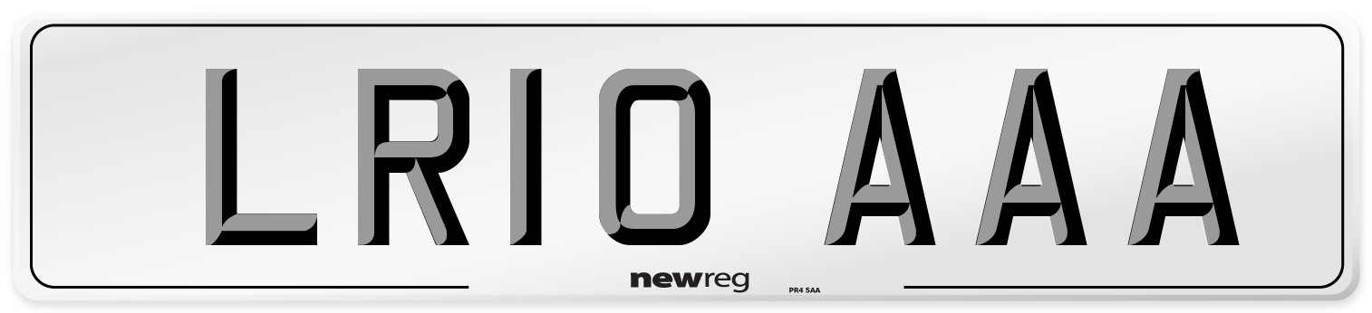 LR10 AAA Number Plate from New Reg